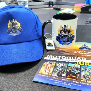 casquette, mug et porte clé motoquad jura