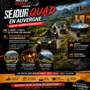 Randonnée Quad 2 Jours avec Hébergement en Auvergne